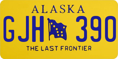 AK license plate GJH390