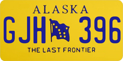 AK license plate GJH396