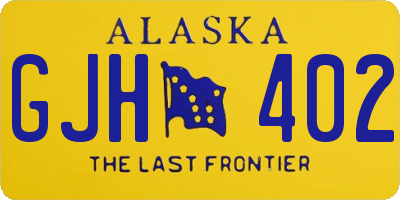 AK license plate GJH402