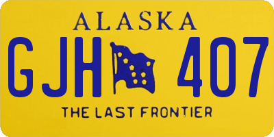 AK license plate GJH407