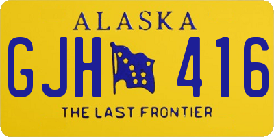 AK license plate GJH416