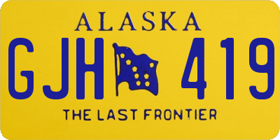 AK license plate GJH419