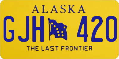 AK license plate GJH420