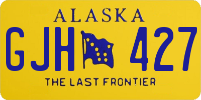 AK license plate GJH427