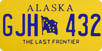 AK license plate GJH432