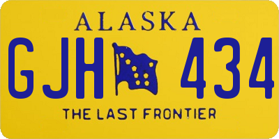 AK license plate GJH434