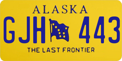 AK license plate GJH443
