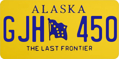 AK license plate GJH450