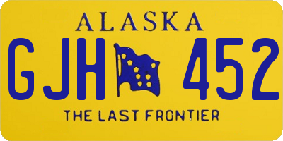 AK license plate GJH452