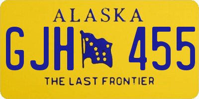 AK license plate GJH455