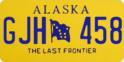 AK license plate GJH458