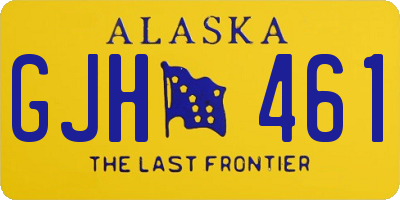 AK license plate GJH461