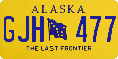 AK license plate GJH477