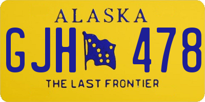 AK license plate GJH478