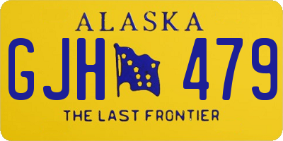 AK license plate GJH479