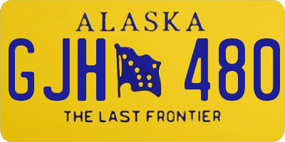 AK license plate GJH480