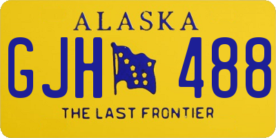 AK license plate GJH488