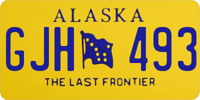 AK license plate GJH493
