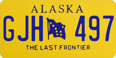 AK license plate GJH497