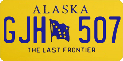 AK license plate GJH507