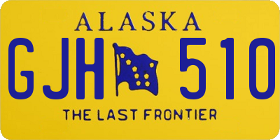 AK license plate GJH510