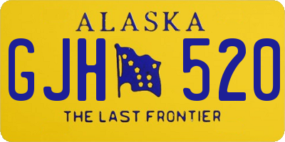 AK license plate GJH520