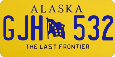 AK license plate GJH532