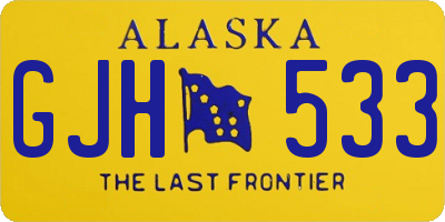 AK license plate GJH533