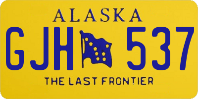 AK license plate GJH537