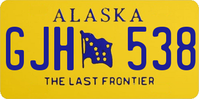 AK license plate GJH538