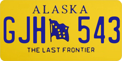 AK license plate GJH543