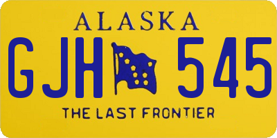 AK license plate GJH545