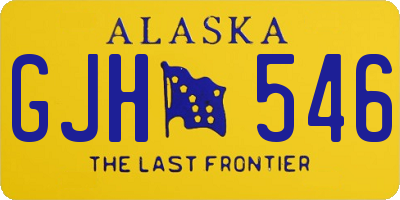 AK license plate GJH546