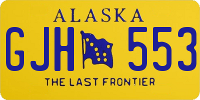 AK license plate GJH553