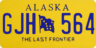 AK license plate GJH564