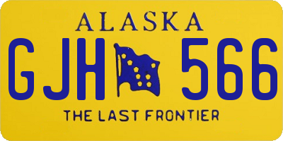 AK license plate GJH566