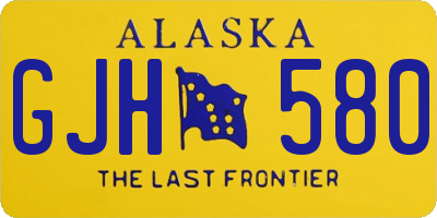 AK license plate GJH580