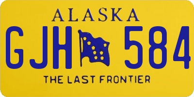 AK license plate GJH584