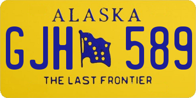 AK license plate GJH589
