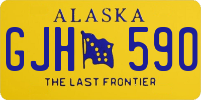 AK license plate GJH590
