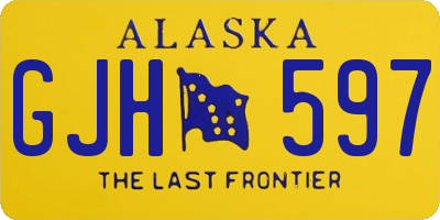 AK license plate GJH597