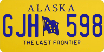 AK license plate GJH598
