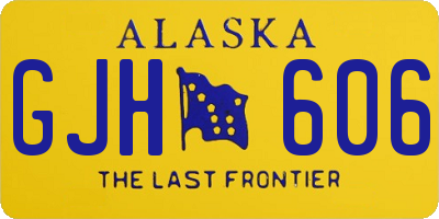 AK license plate GJH606