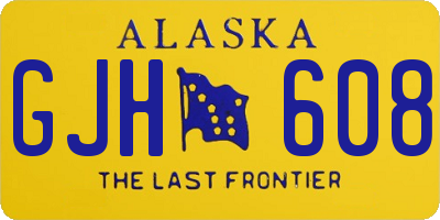 AK license plate GJH608