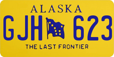 AK license plate GJH623
