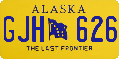 AK license plate GJH626