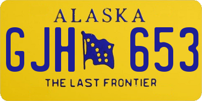 AK license plate GJH653