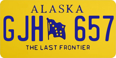 AK license plate GJH657