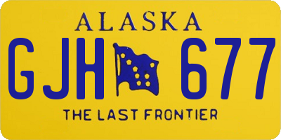 AK license plate GJH677