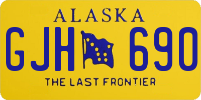 AK license plate GJH690
